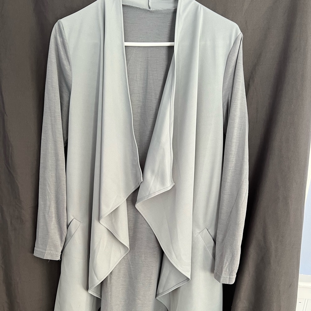 Light grey long “jacket/sweater”